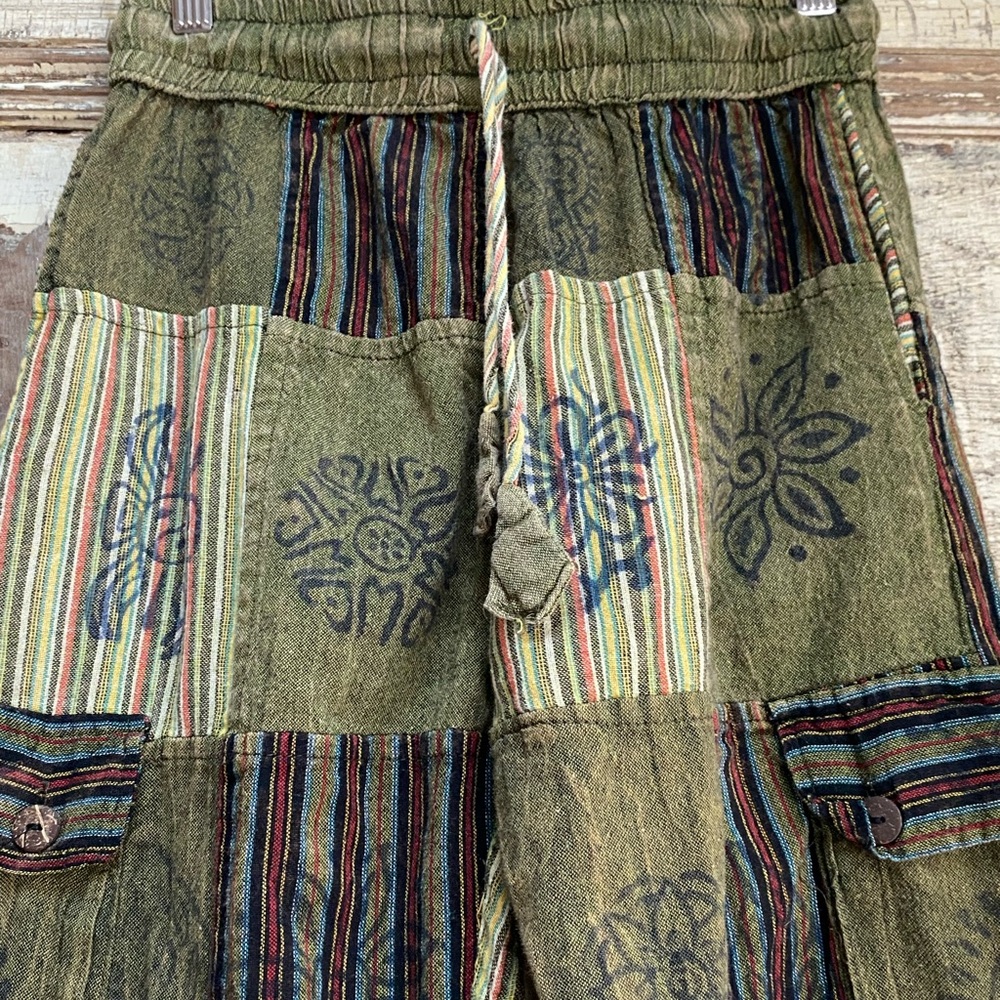 Rising International Olive Patchwork Cargo Pants - image 3